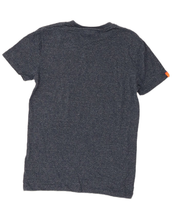 Мужская футболка Superdry, маленькая, темно-синяя, в крапинку, из хлопка