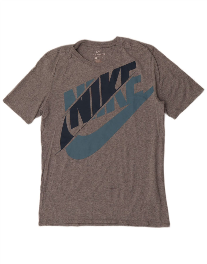 Мужская футболка Nike Athletic Cut с графикой, хлопковый топ среднего серого цвета