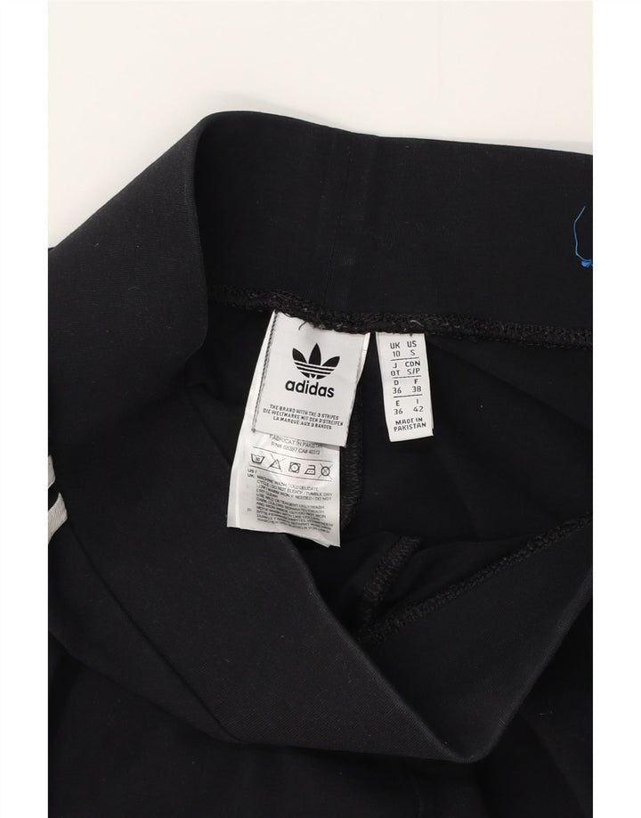 Женские леггинсы Adidas UK 10, маленькие черные хлопковые
