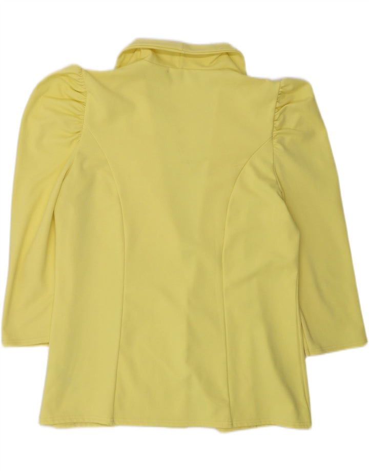 QUIZ Womens Open Blazer Jacket UK 16 Large Yellow Polyester Vintage Quiz and Second-Hand Quiz from Messina Hembry 
