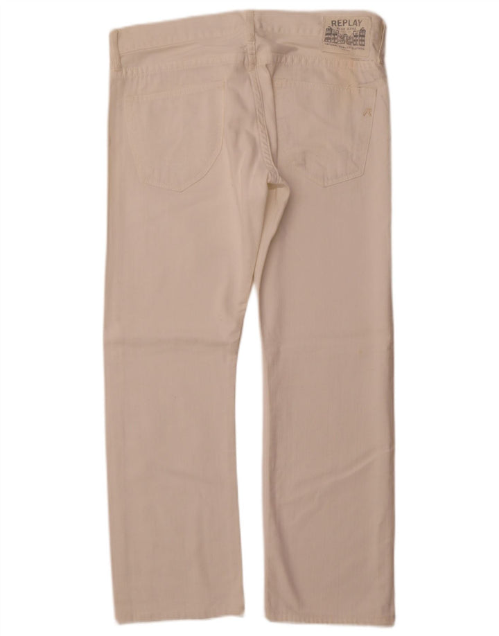 Женские прямые джинсы REPLAY W33 L28 Off White, хлопок