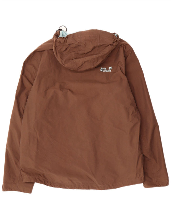 Мужская дождевик с капюшоном Jack Wolfskin UK 36/38 Средне-коричневый полиамид