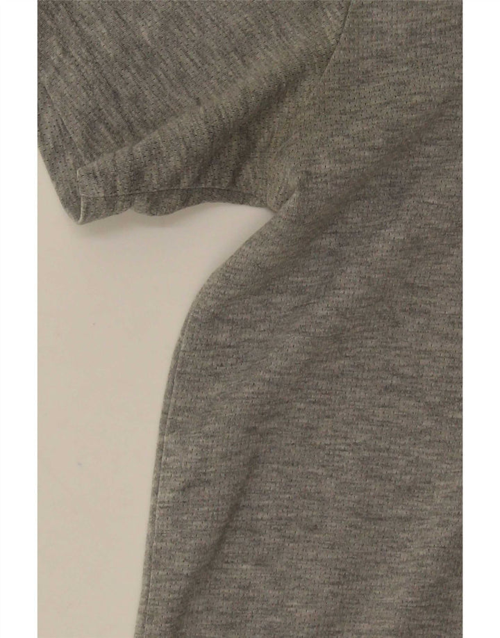 Мужская футболка Nike Dri Fit из полиэстера среднего серого цвета с крапинками