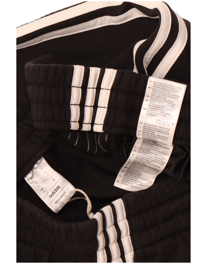 Мужские спортивные брюки Adidas для бега, большие черные хлопковые брюки