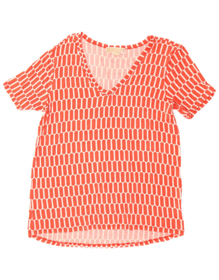 Женская футболка MICHAEL KORS Top UK 10 Small Red Geometric Synthetic