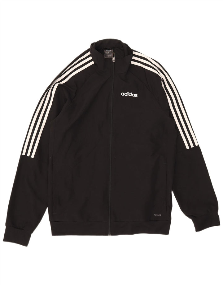 Мужской спортивный костюм Adidas Climalite, верхняя куртка, маленький черный полиэстер