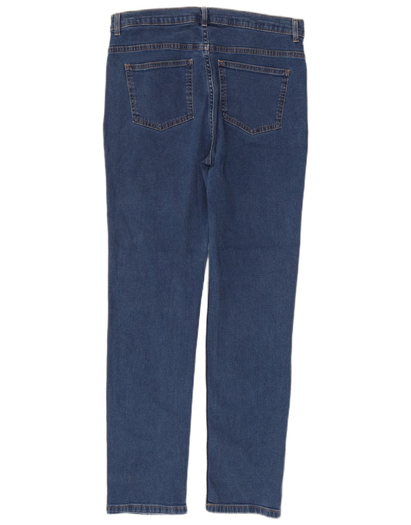 Женские прямые джинсы Marks & Spencer UK 12, средние W32 L30, синие, хлопок