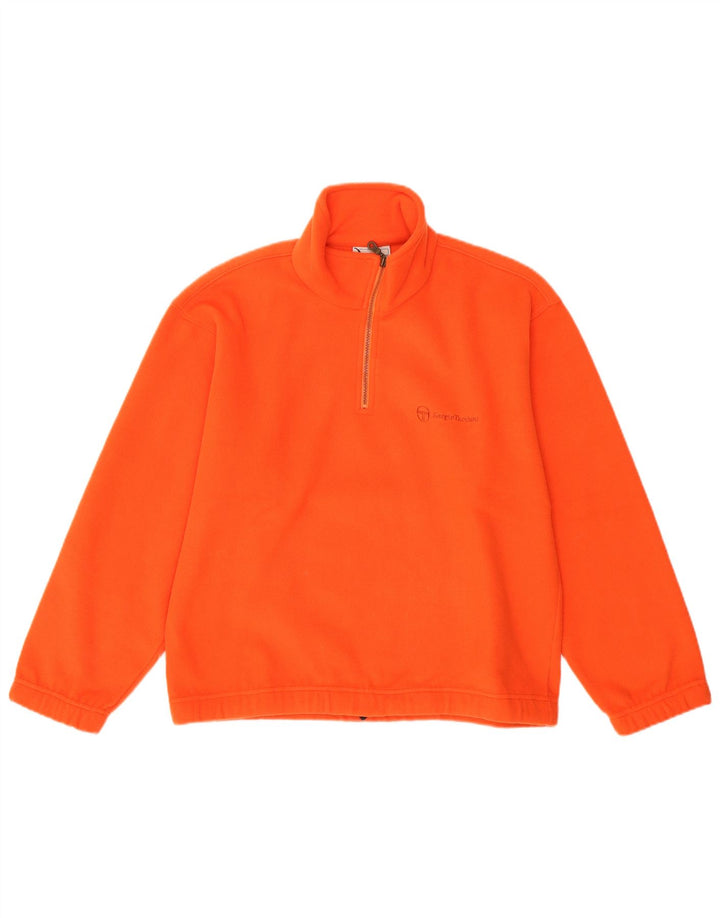 Мужской флисовый джемпер с воротником на молнии Sergio Tacchini, маленький оранжевый, полиэстер