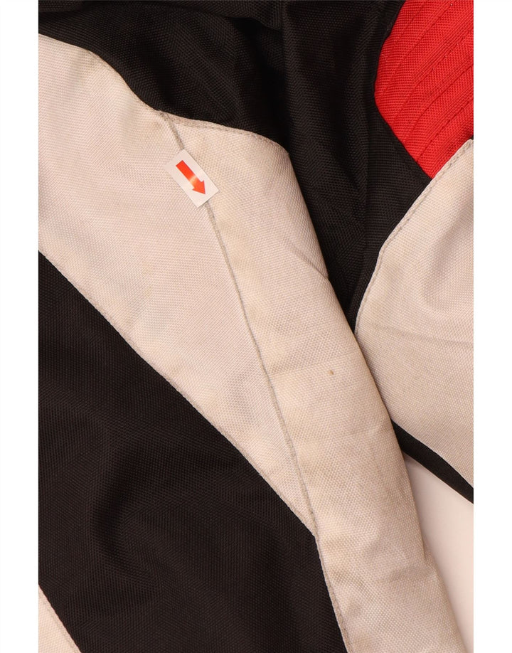 Мужская куртка-гонщик Spyke с графическим рисунком, размер 58, 3XL, черная, полиэстер с цветными блоками