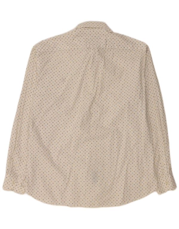 HARMONT & BLAINE Мужская рубашка 3XL Off White Spotted Cotton