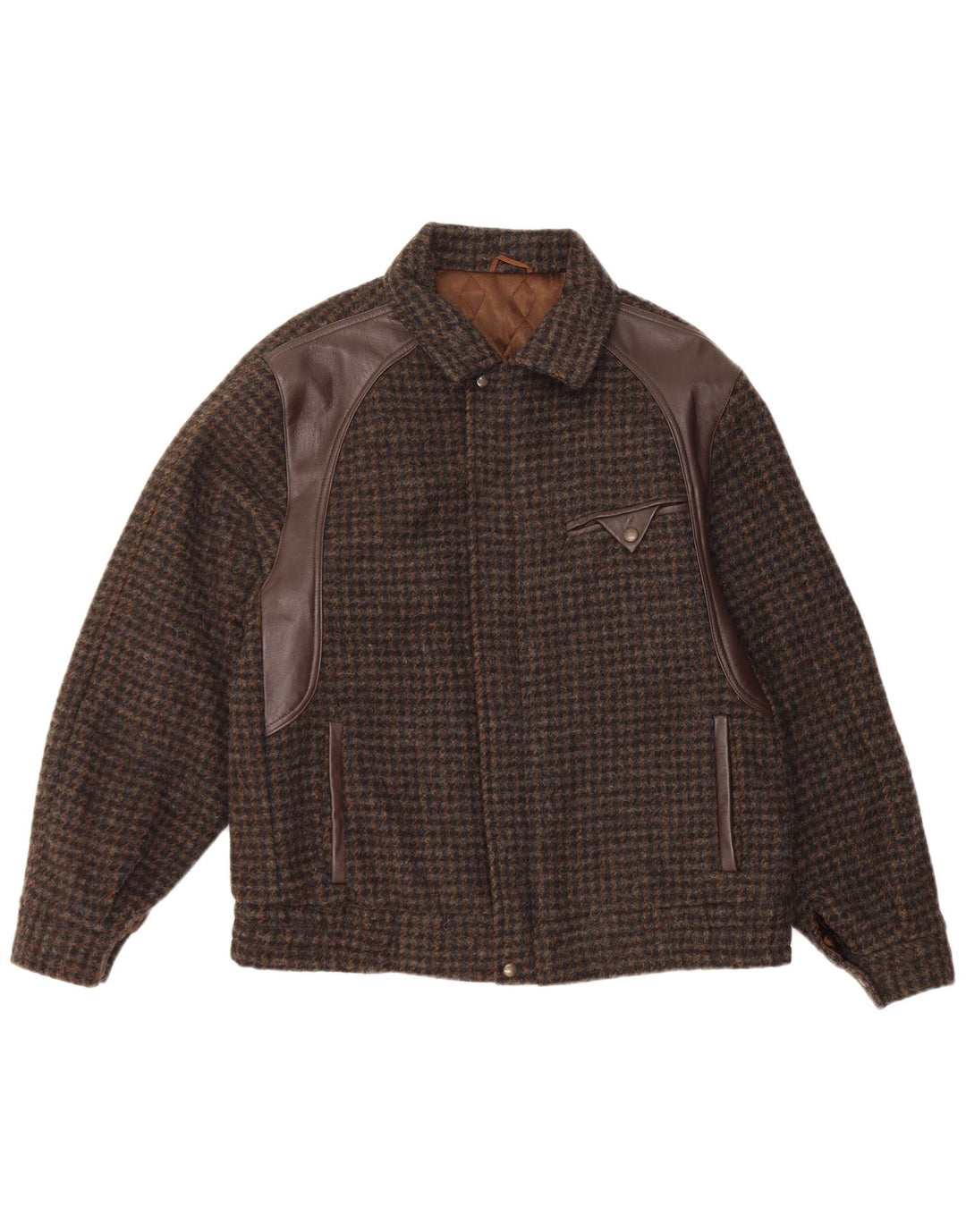 Мужская куртка-бомбер INDIOS IT 48 Medium Brown Houndstooth Wool