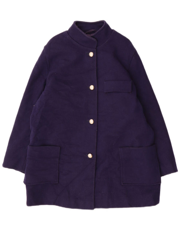 Винтажное женское пальто UK 14, средний темно-синий