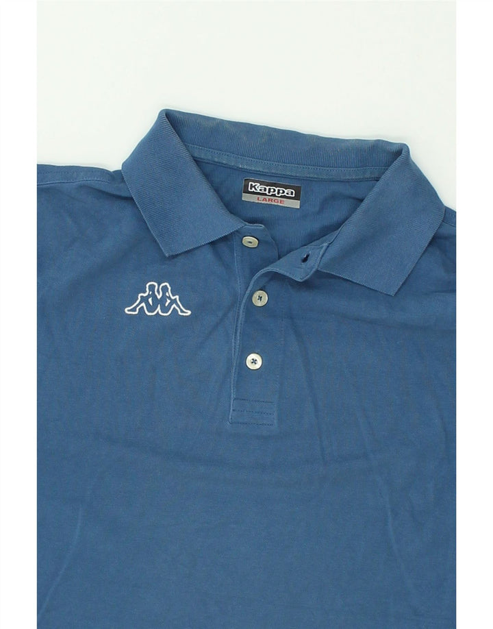 KAPPA Mens Polo Shirt Large Blue Cotton | Vintage Kappa | Thrift | Second-Hand Kappa | Used Clothing | Messina Hembry 