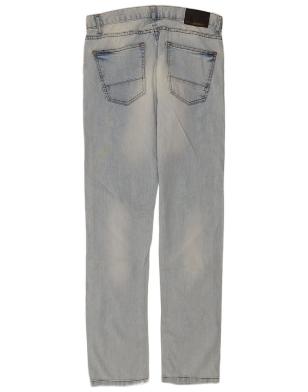 Мужские прямые джинсы Zara EU 42, большие W32 L33, синие, хлопок