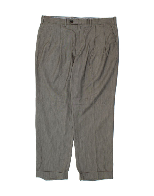 CHAPS Mens Pegged Suit Trousers W38 L30 Grey Polyester