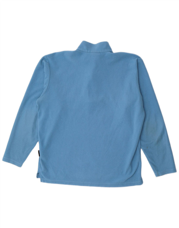 JACK WOLFSKIN Mens Zip Neck Fleece Jumper UK 34 Small Blue Polyester