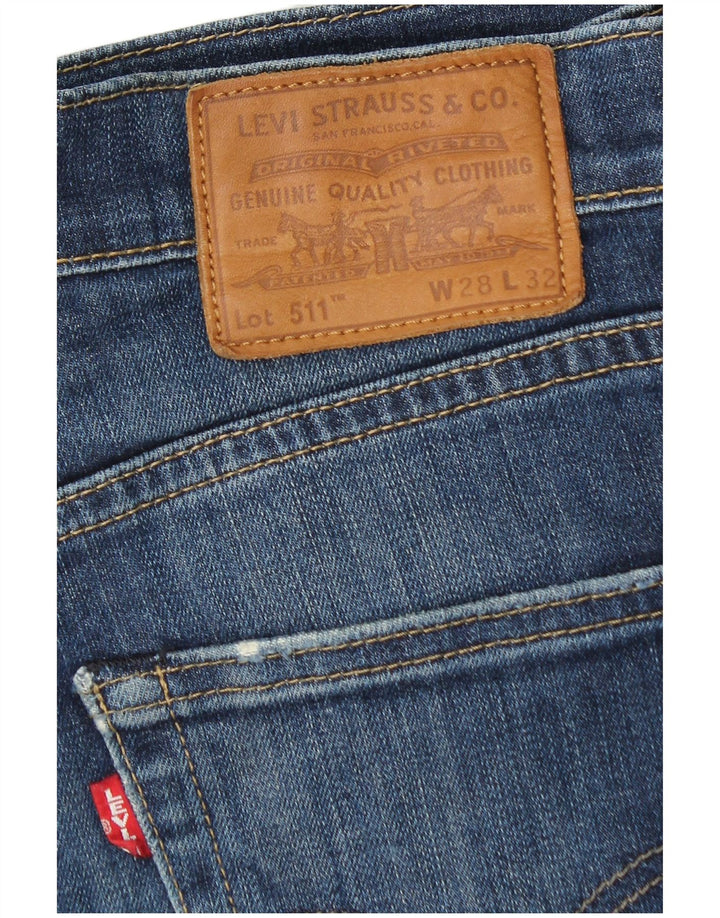 Мужские джинсы Levi's Slim 511 W28 L32 синие, хлопок
