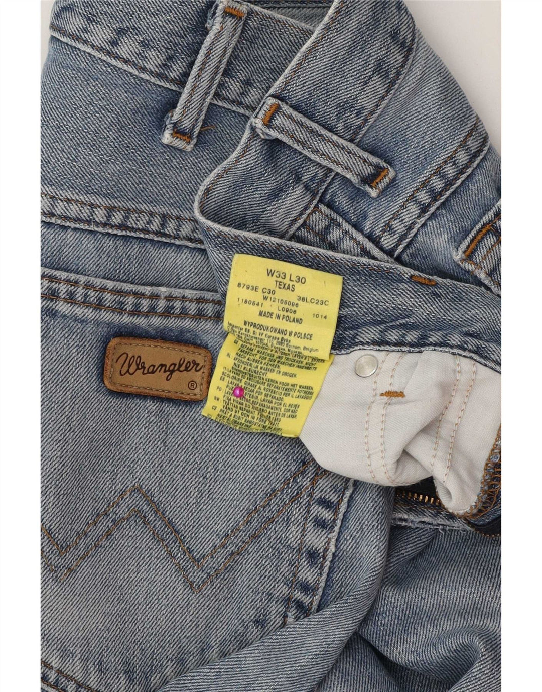 Мужские прямые джинсы Wrangler W33 L30 синие, хлопок