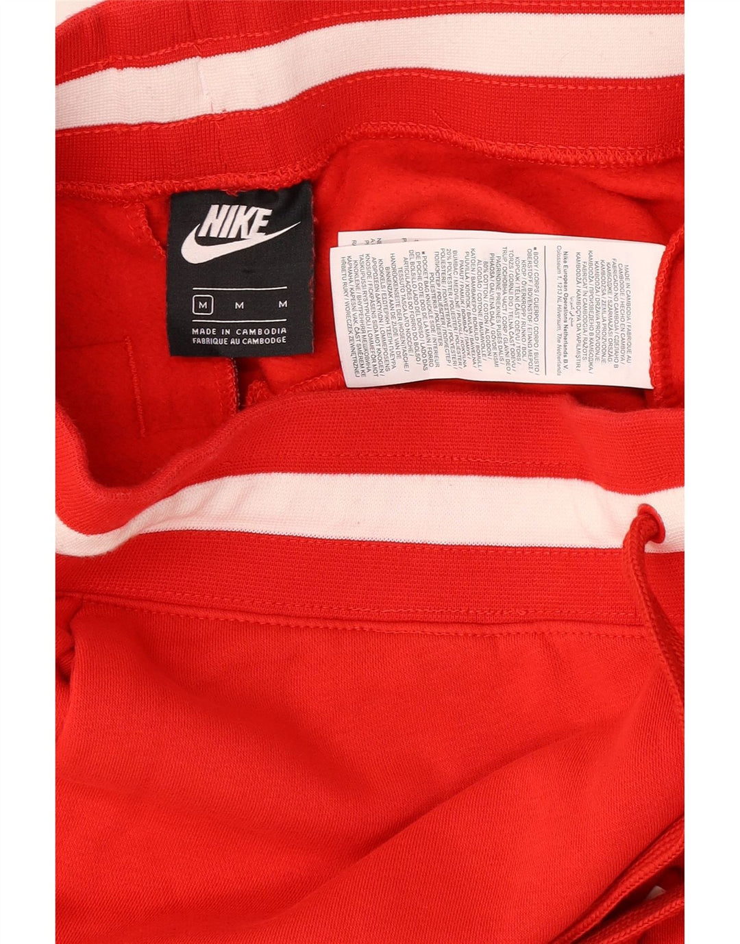 Мужские спортивные брюки с графическим рисунком Nike, джоггеры, средний красный, хлопок с цветными блоками