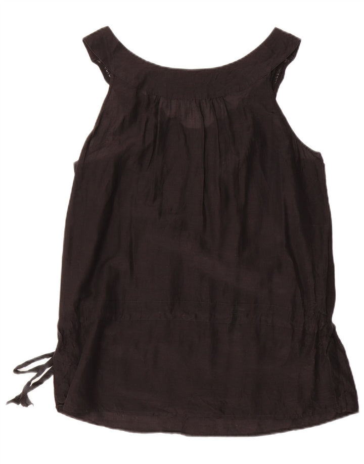 Женская блузка без рукавов MASSIMO DUTTI UK 18 XL, черный хлопок