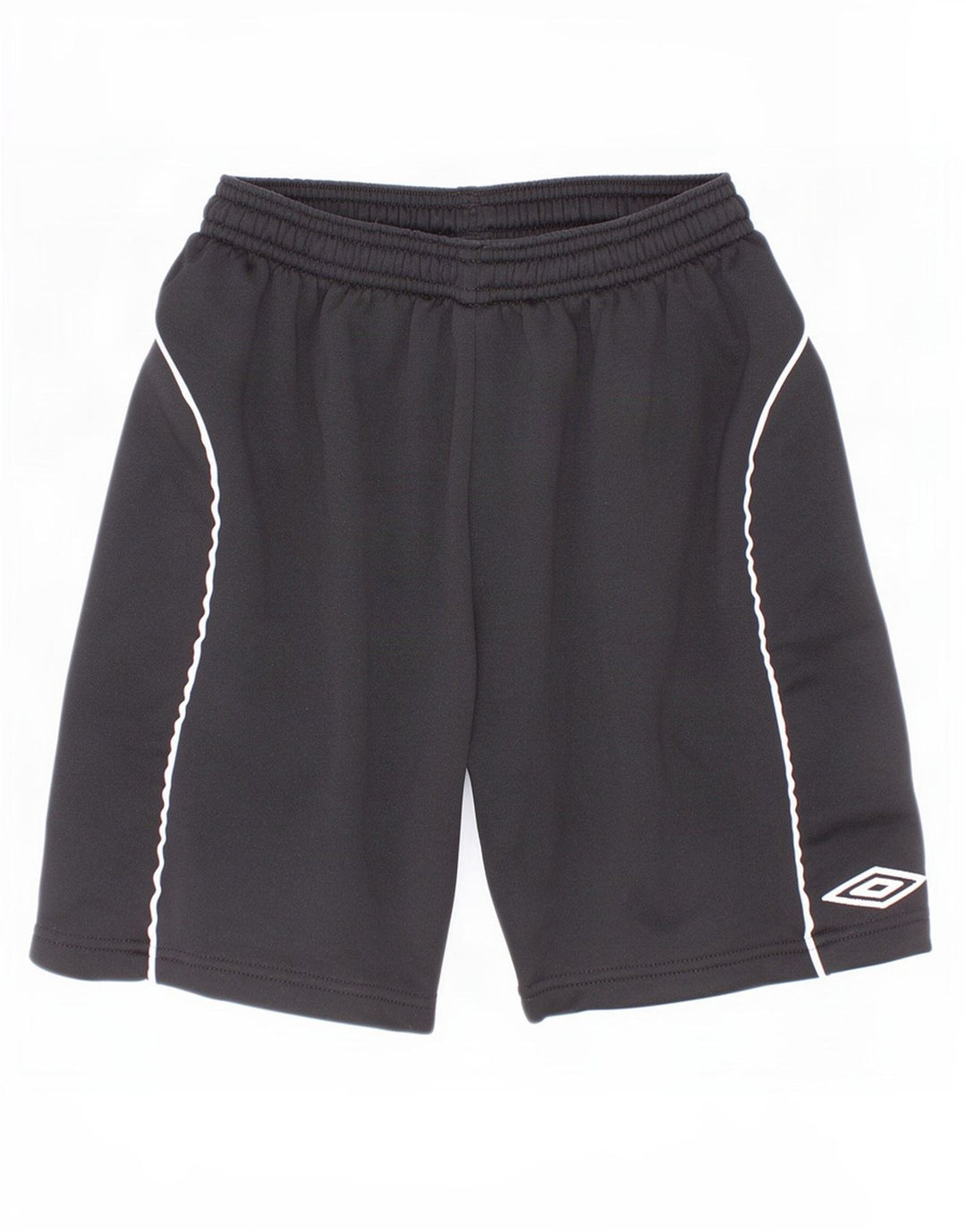 Спортивные шорты Umbro с графическим рисунком для мальчиков 9–10 лет, черные, полиэстер с цветными блоками