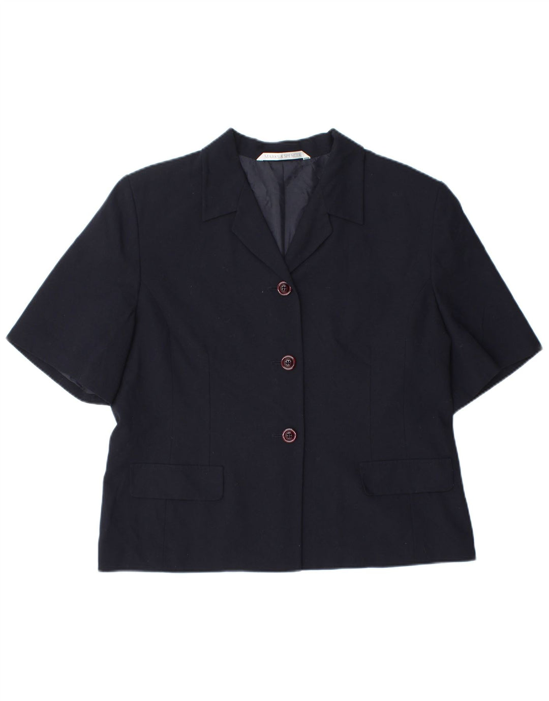 Женский пиджак с коротким рукавом Marks & Spencer UK 18 XL Темно-синий