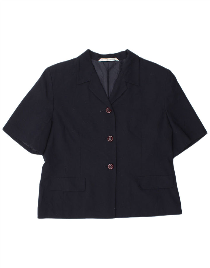 Женский пиджак с коротким рукавом Marks & Spencer UK 18 XL Темно-синий