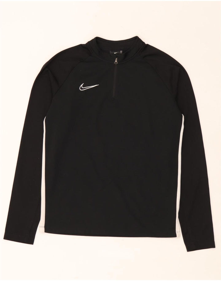 Пуловер с воротником на молнии Nike для мальчиков, спортивный костюм, топ 13–14 лет, размер XL, черный