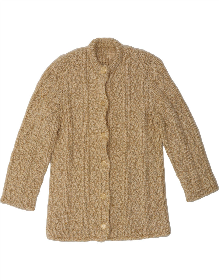 VINTAGE Womens Cardigan Sweater UK 12 Medium Beige Vintage Vintage and Second-Hand Vintage from Messina Hembry 
