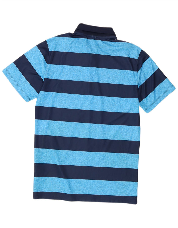 Мужская рубашка поло Nike Dri Fit Standard, полиэстер, маленькая синяя полоска
