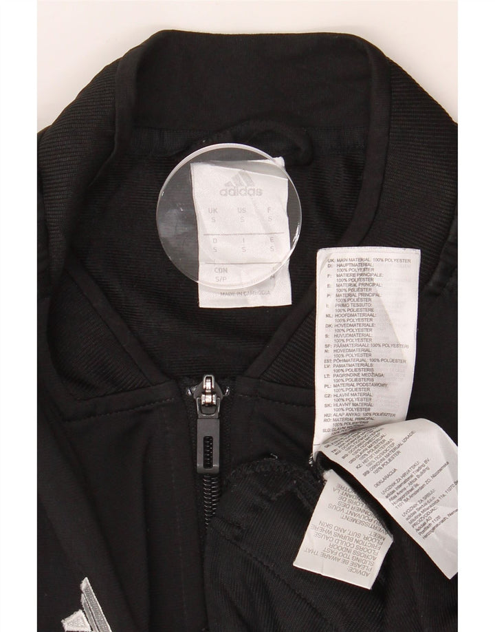ADIDAS Mens Tracksuit Top Jacket Small Black Polyester Vintage Adidas and Second-Hand Adidas from Messina Hembry 