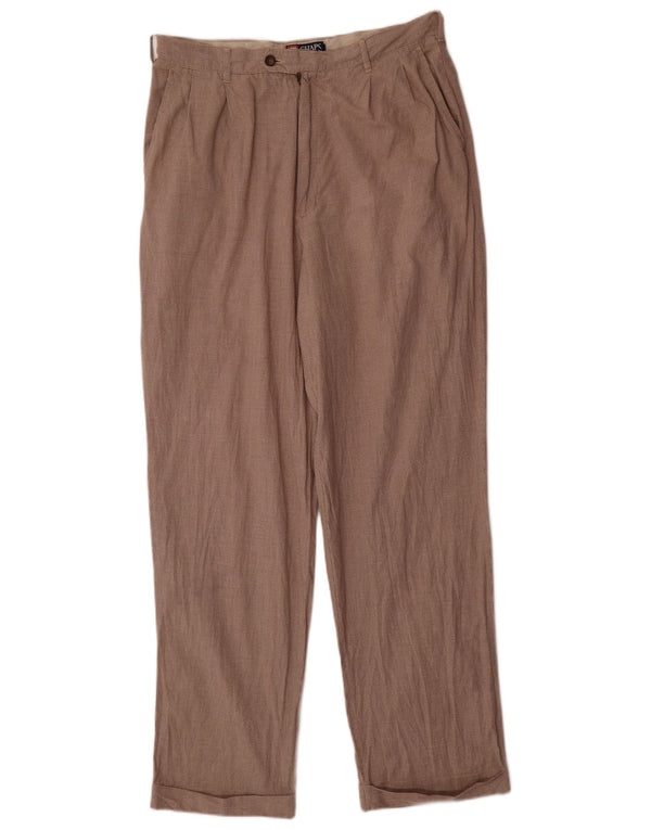 Мужские костюмные брюки Chaps Ralph Lauren W36 L32 коричневые с узором 