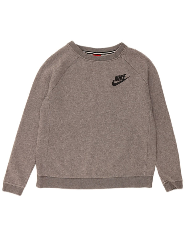 Женский джемпер оверсайз-свитшот Nike UK 10, маленький серый хлопковый