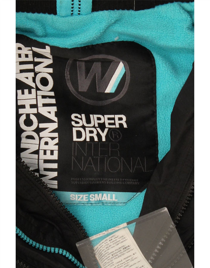 SUPERDRY Женская ветровка Крупногабаритная ветровка UK 10 Маленькая черная