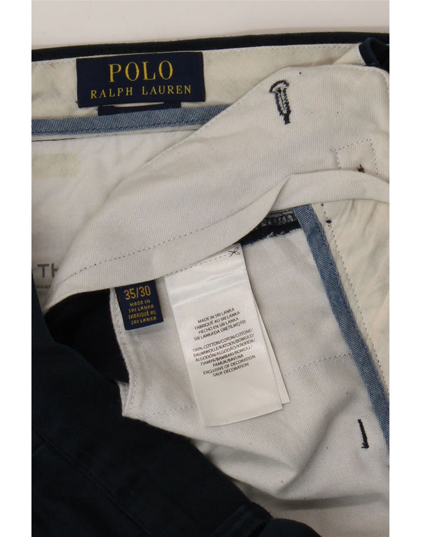 Мужские прямые брюки чинос Polo Ralph Lauren W35 L30 темно-синие, хлопок