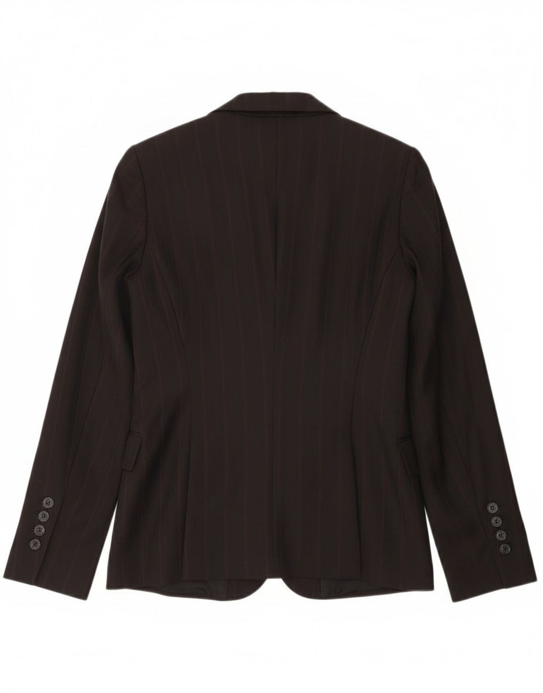 Женский пиджак Massimo Dutti на 2 пуговицах EU 36 XS, черный в тонкую полоску, шерсть