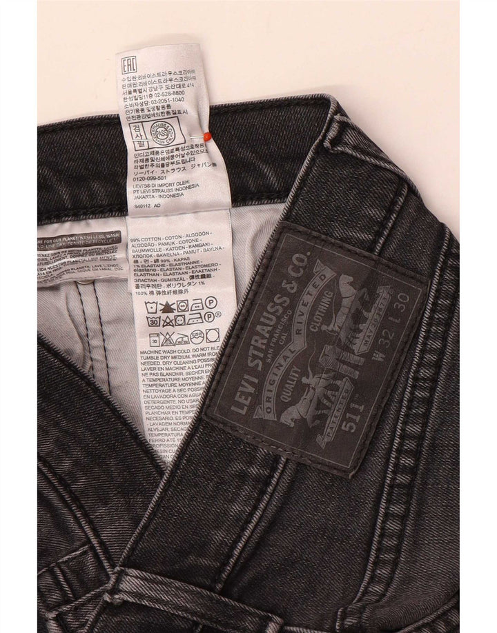 Мужские джинсы Levi's 511 Slim W32 L30 Серые хлопковые