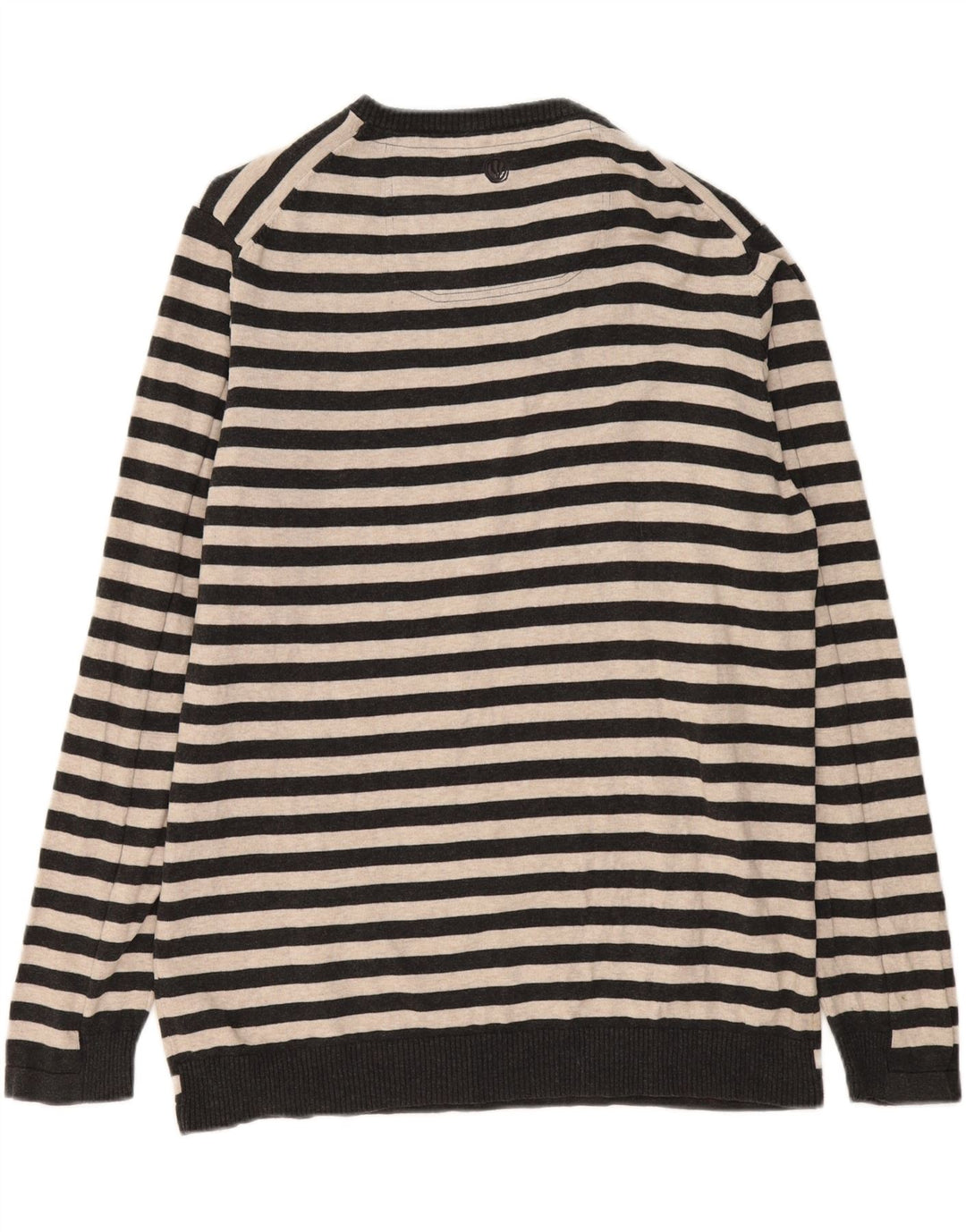 Мужской джемпер с круглым вырезом FAT FACE, XL, хлопок в серую полоску