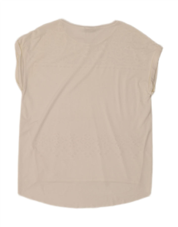 Женская блузка Zara Top UK 14, средний белый цветочный принт