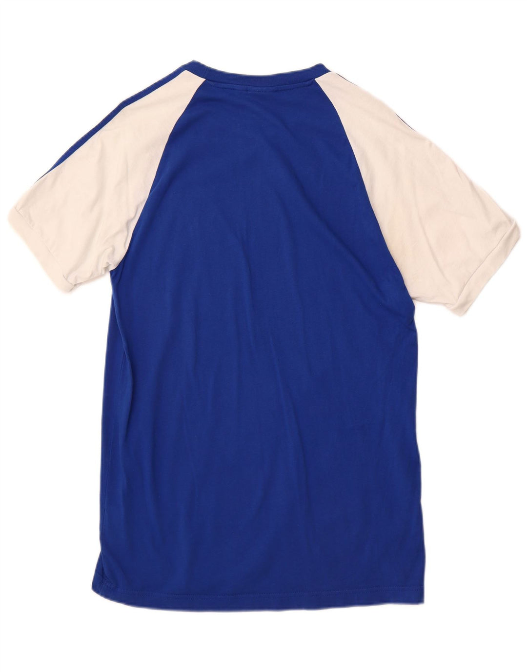 ADIDAS Мужская футболка из хлопка среднего синего цвета с цветными блоками