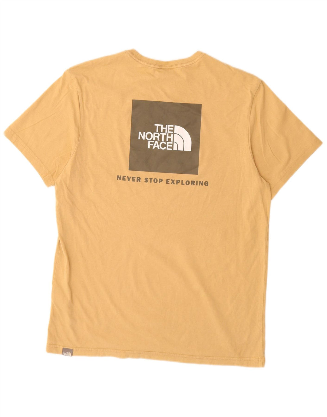 THE NORTH FACE Мужская футболка с рисунком Топ среднего размера, бежевый, хлопок