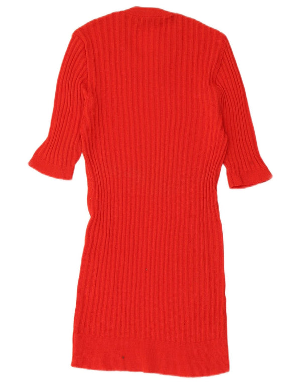 Женская вязаная блузка VINTAGE Top UK 8, маленькая красная