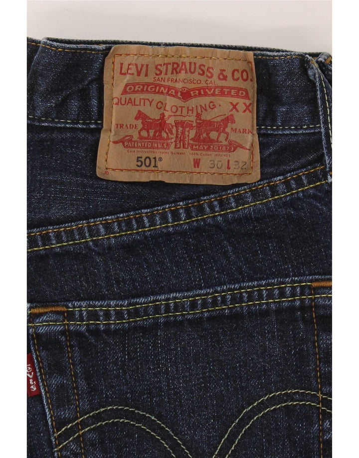 Мужские прямые джинсы Levi's 501 W30 L32 темно-синие