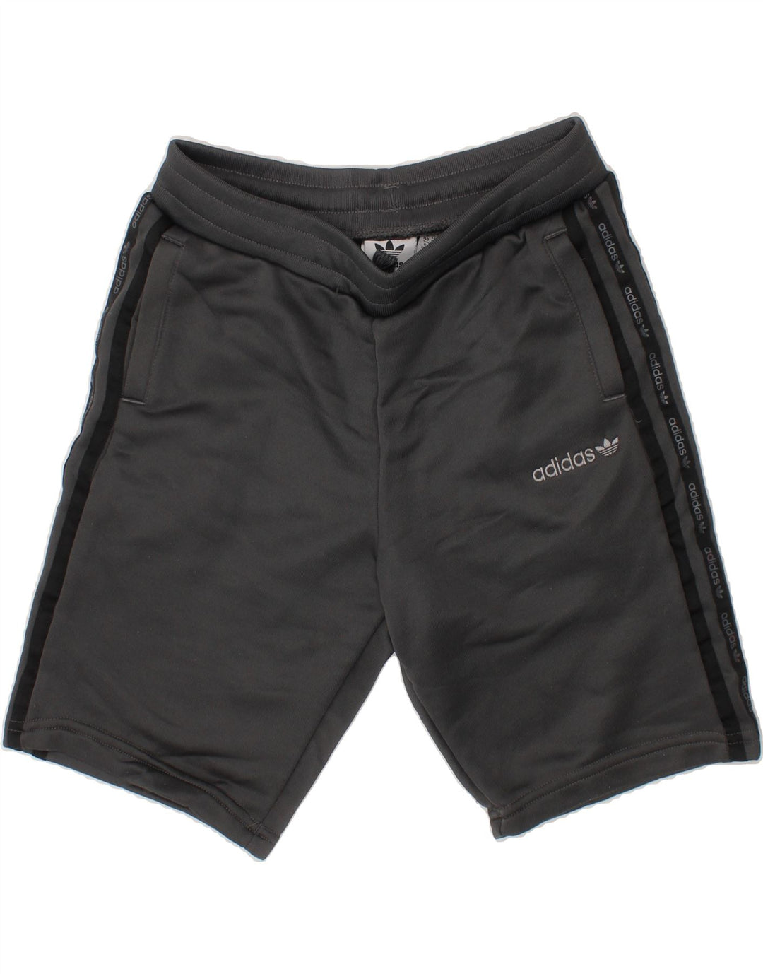 ADIDAS Boys Graphic Sport Shorts 9-10 Years  Grey Polyester Vintage Adidas and Second-Hand Adidas from Messina Hembry 
