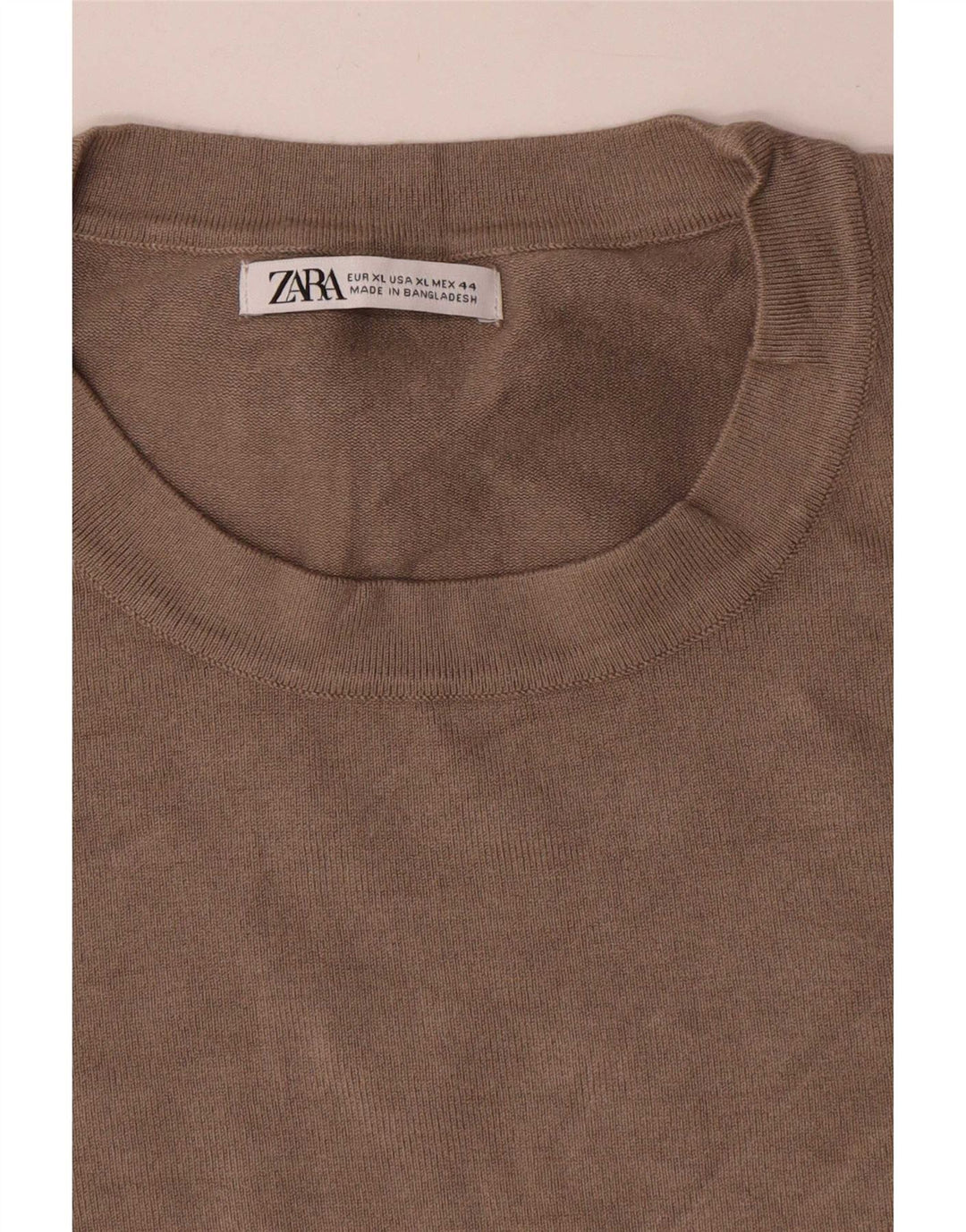 Мужской джемпер с круглым вырезом Zara XL, серый вискоза