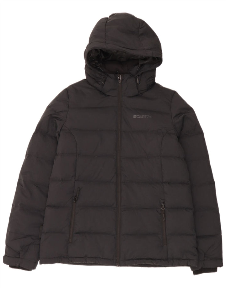 Женская стеганая куртка с капюшоном Mountain Warehouse UK 14, большой черный нейлон