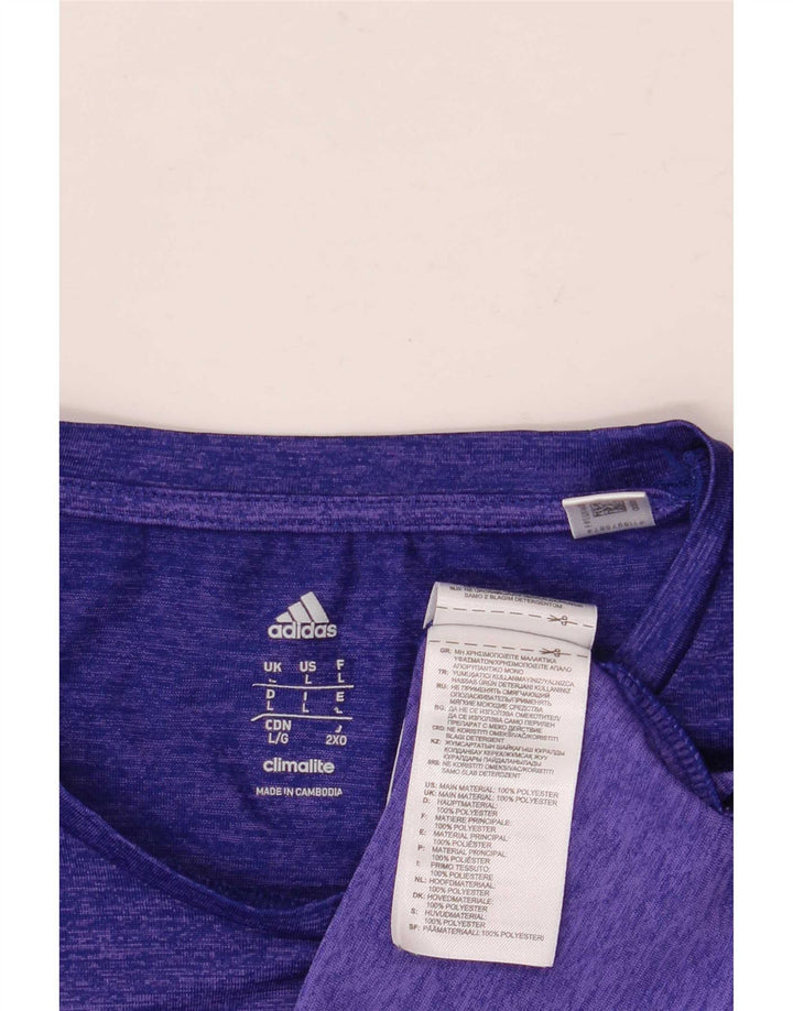 Adidas Мужская футболка Climalite Top Большой фиолетовый крапчатый полиэстер