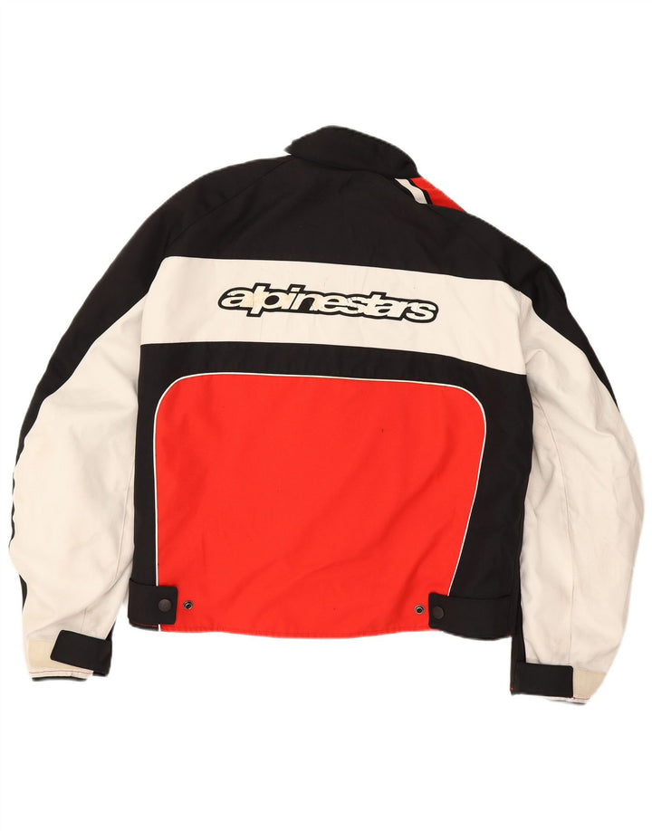 Мужская куртка-гонщик Alpinestars UK 42 XL, красный полиэстер с цветными блоками