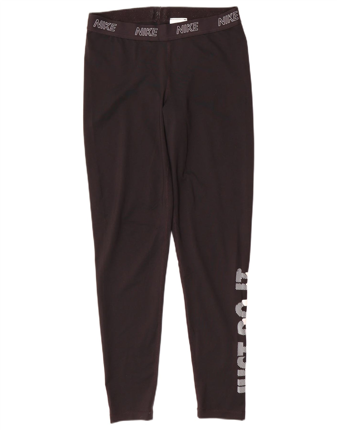 Женские леггинсы с рисунком Nike UK 14, большие черные полиэстер