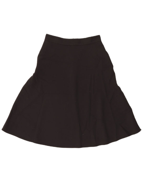 Женская юбка-трапеция Marks & Spencer UK 12, средний W30, черный полиэстер